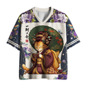 Japanese Floral Mesh Jersey for Summer