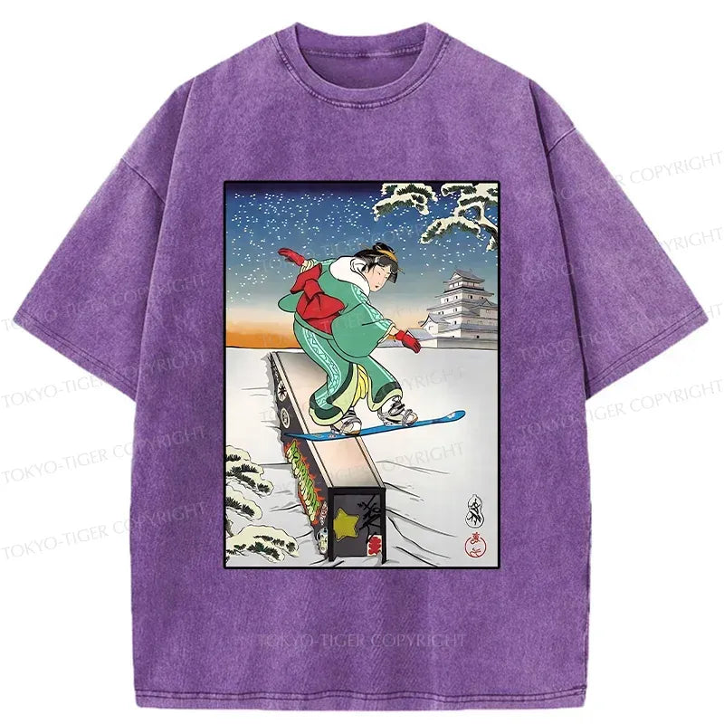 Kyoto Lion Skiing Geisha T-Shirt