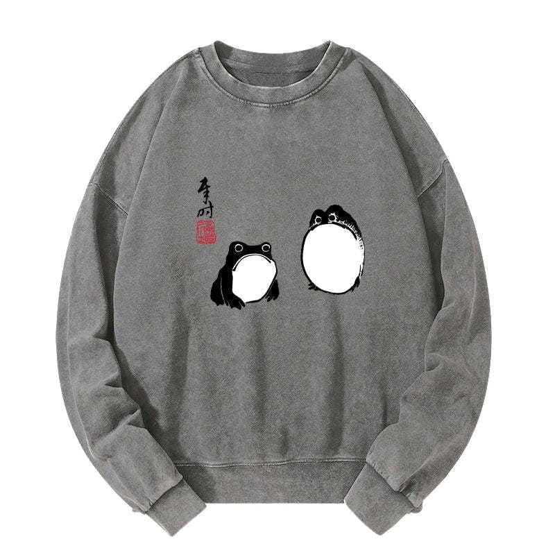 vintage Kyoto lion frogs sweatshirt