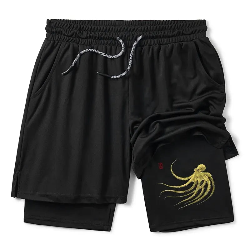Kyoto Lion Octopus Shorts Free Shipping