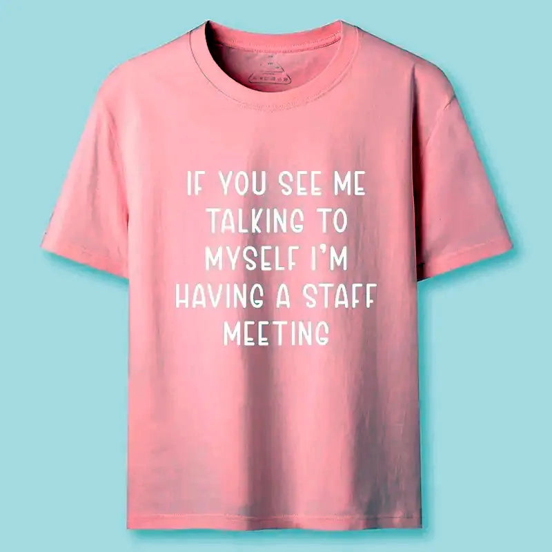 Kyoto-Lion My Staff Meeting Is Self Talk Classic T-Shirt