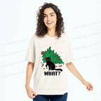 Kyoto-Lion Black Cat Causing Trouble Washed T-Shirt