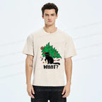 Trendy Japanese black cat washed t-shirt