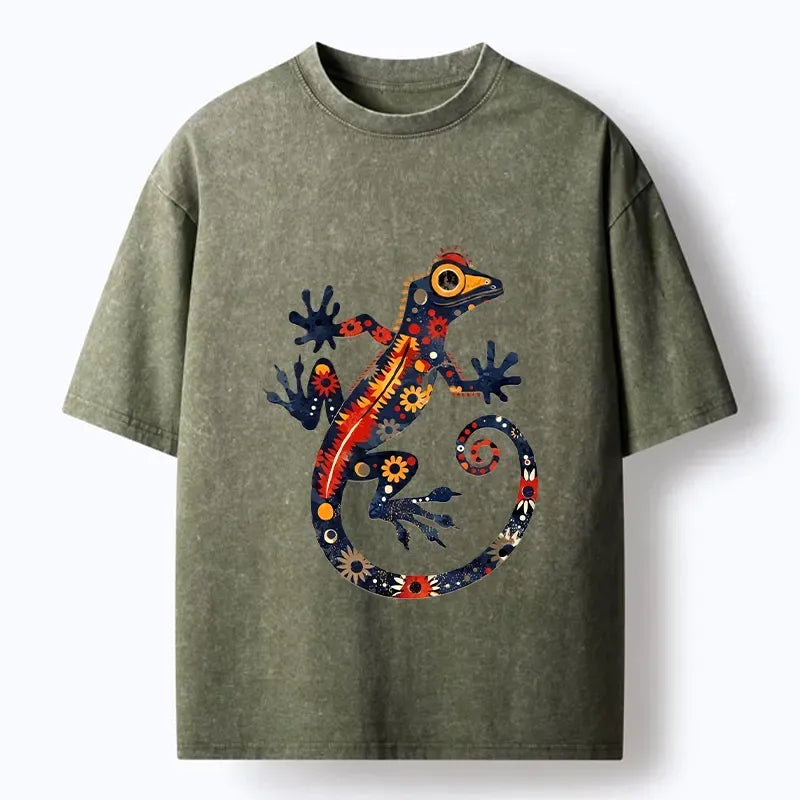 washed unisex gecko t-shirt on sale
