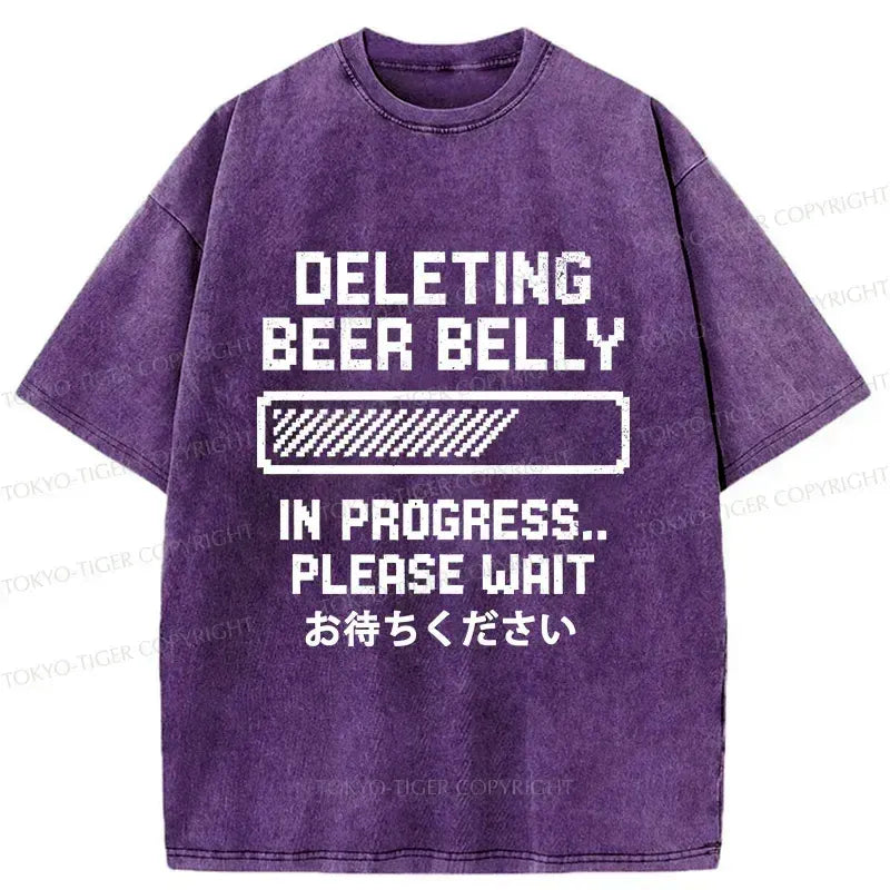Kyoto-Lion Removing Beer Delly Washed T-Shirt