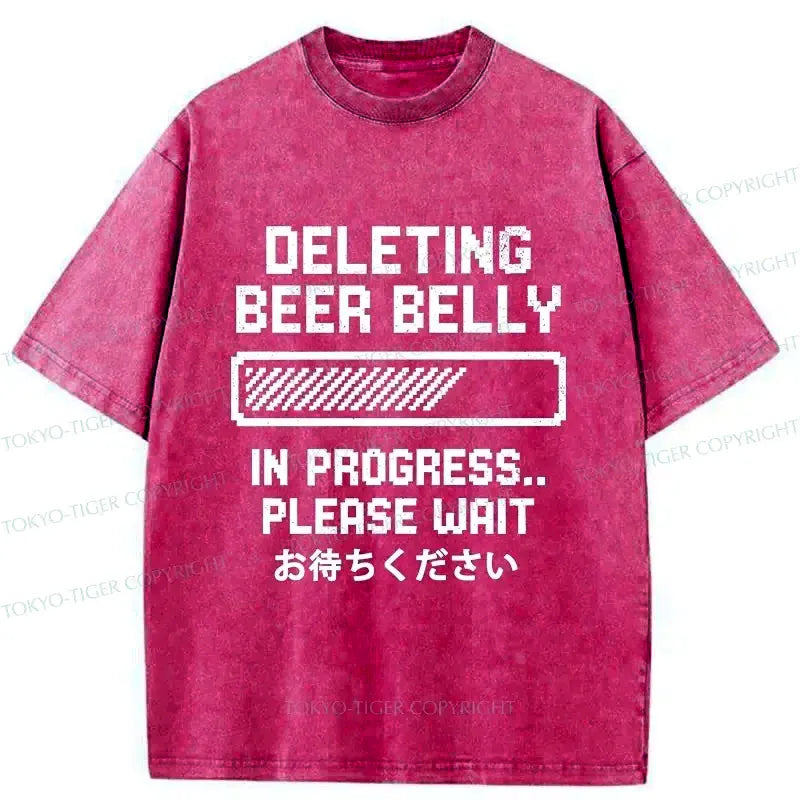Kyoto-Lion Removing Beer Delly Washed T-Shirt