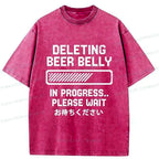 Kyoto-Lion Removing Beer Delly Washed T-Shirt