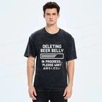 Kyoto-Lion Removing Beer Delly Washed T-Shirt