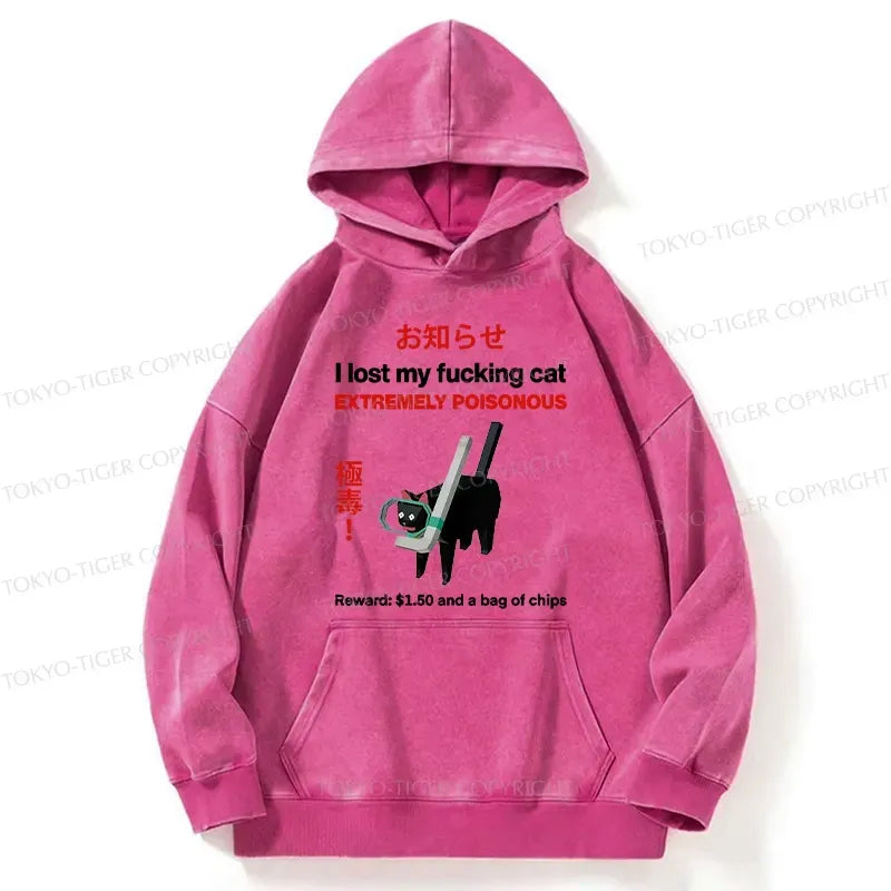 Washed Kyoto Lion Hoodie for Streetwear