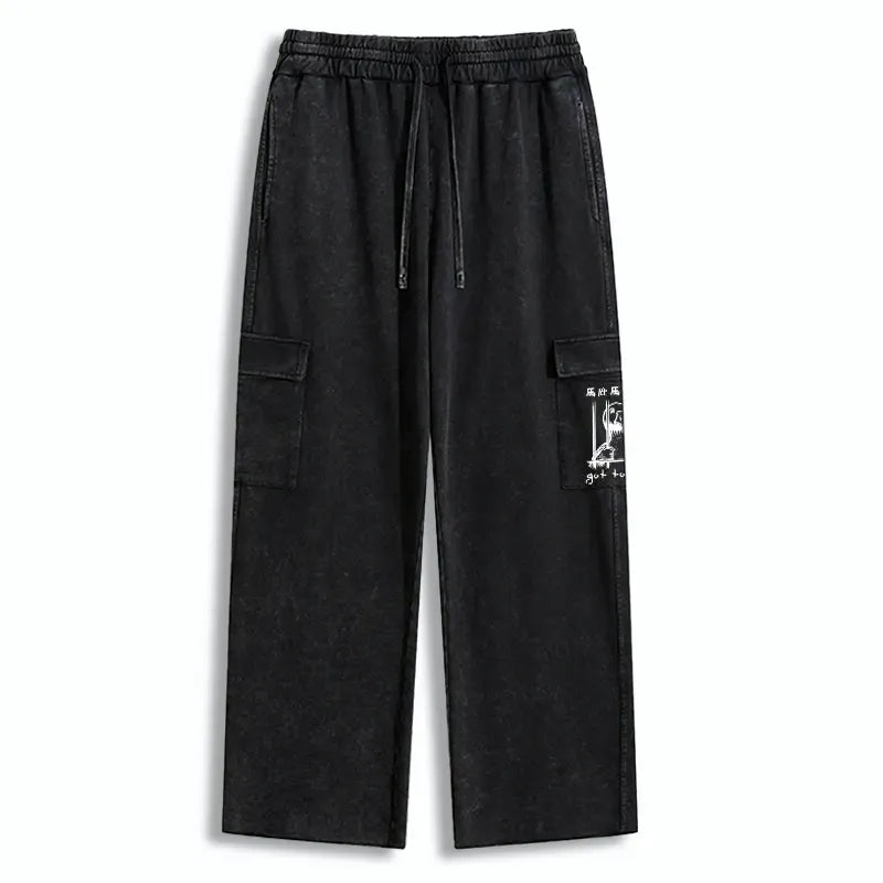 Kyoto-Lion Got Too Silly Washed Utility Sweatpants