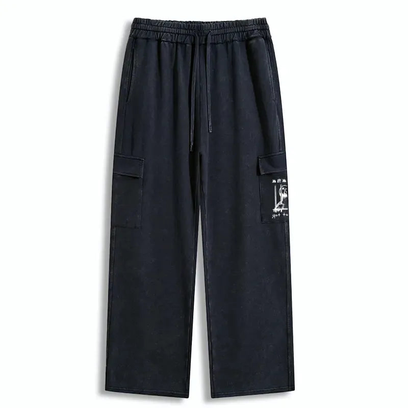 Kyoto-Lion Got Too Silly Washed Utility Sweatpants
