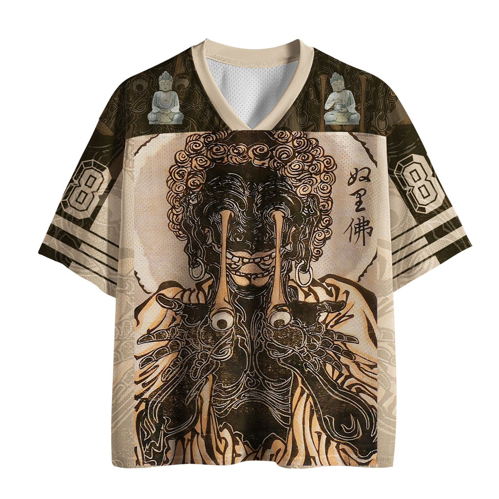 Kyoto-Lion All-Seeing Buddha Of Glitched Reality Mesh Jersey