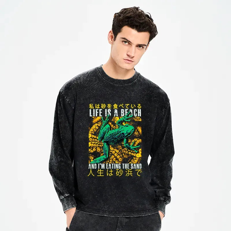 Funny Washed Long Sleeve for Daily Wear