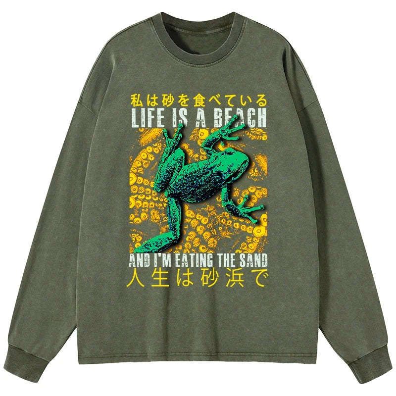 Funny Washed Long Sleeve for Daily Wear