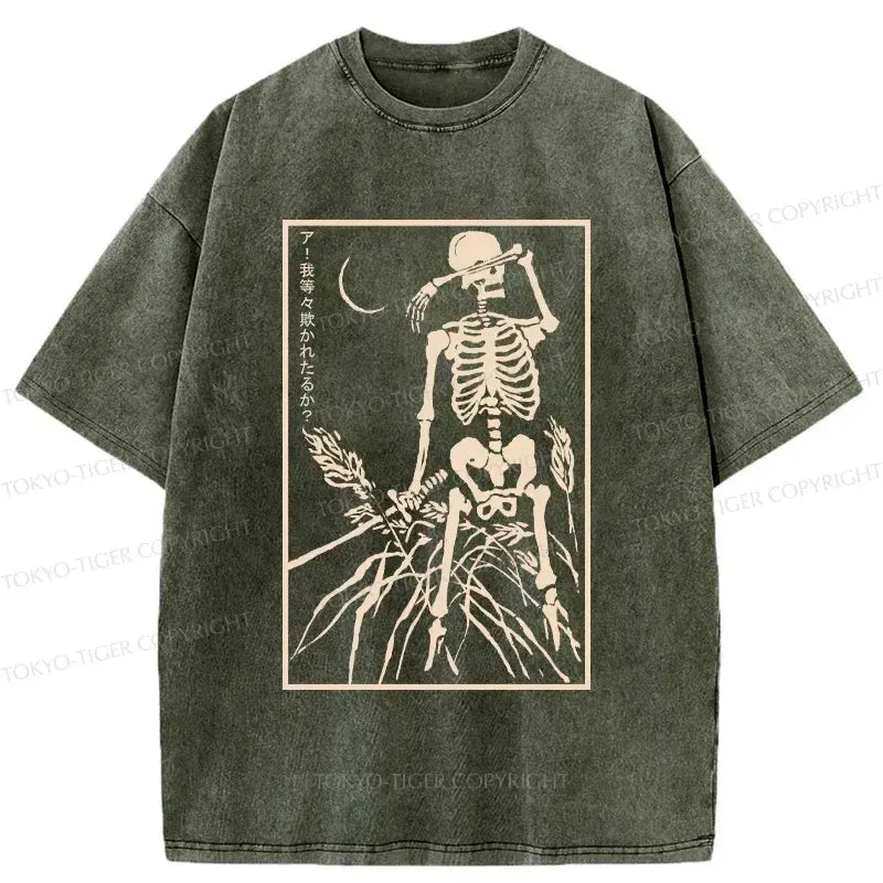 Kyoto Lion washed Japanese t-shirt for daily wear