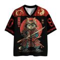 Samurai Cat Warrior Mesh Jersey for Cosplay