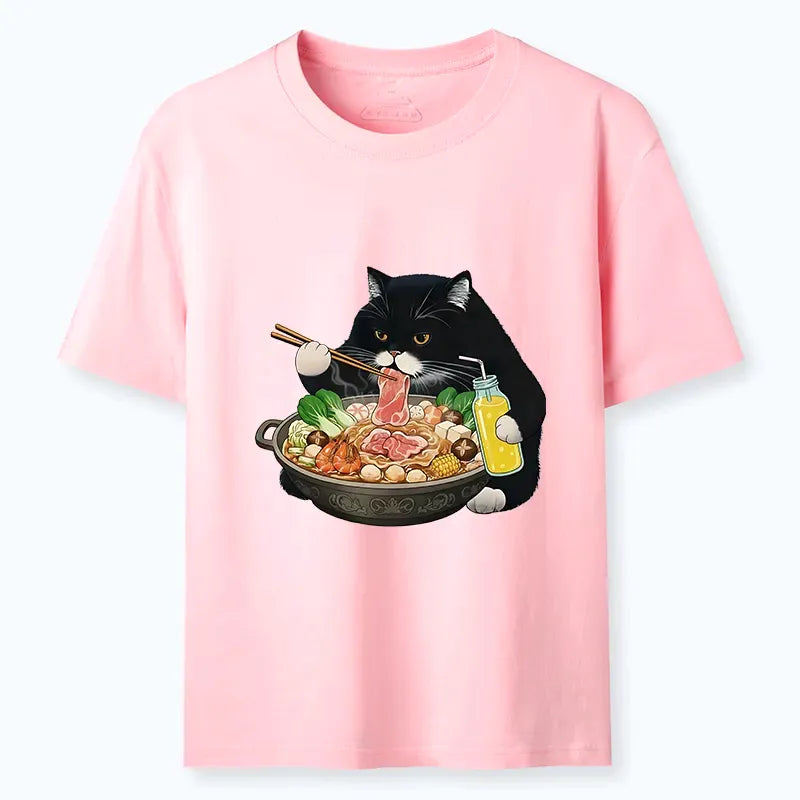 Black Cat Ukiyo-e Streetwear Shirt