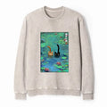 Washed terry sweatshirt for vacation