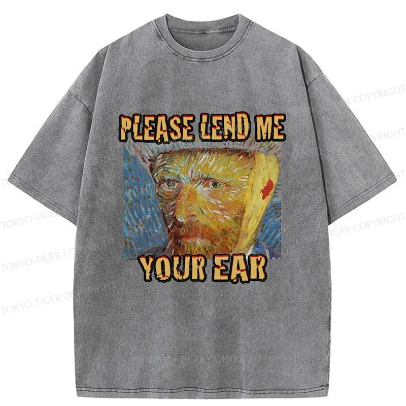 Japanese Vintage Washed T-Shirt for Daily Wear