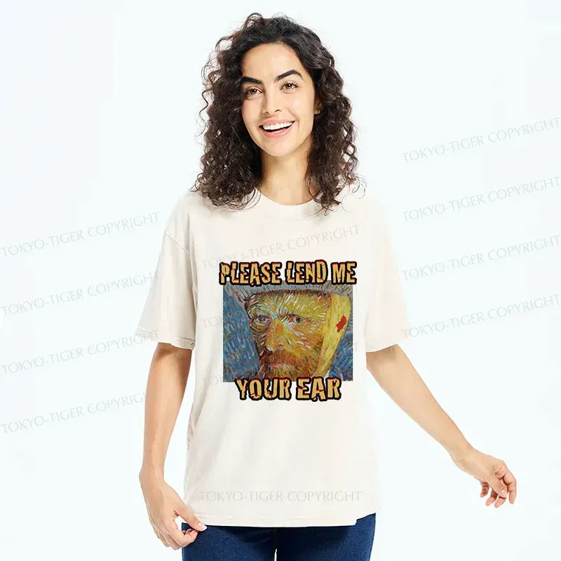 Japanese Vintage Washed T-Shirt for Daily Wear