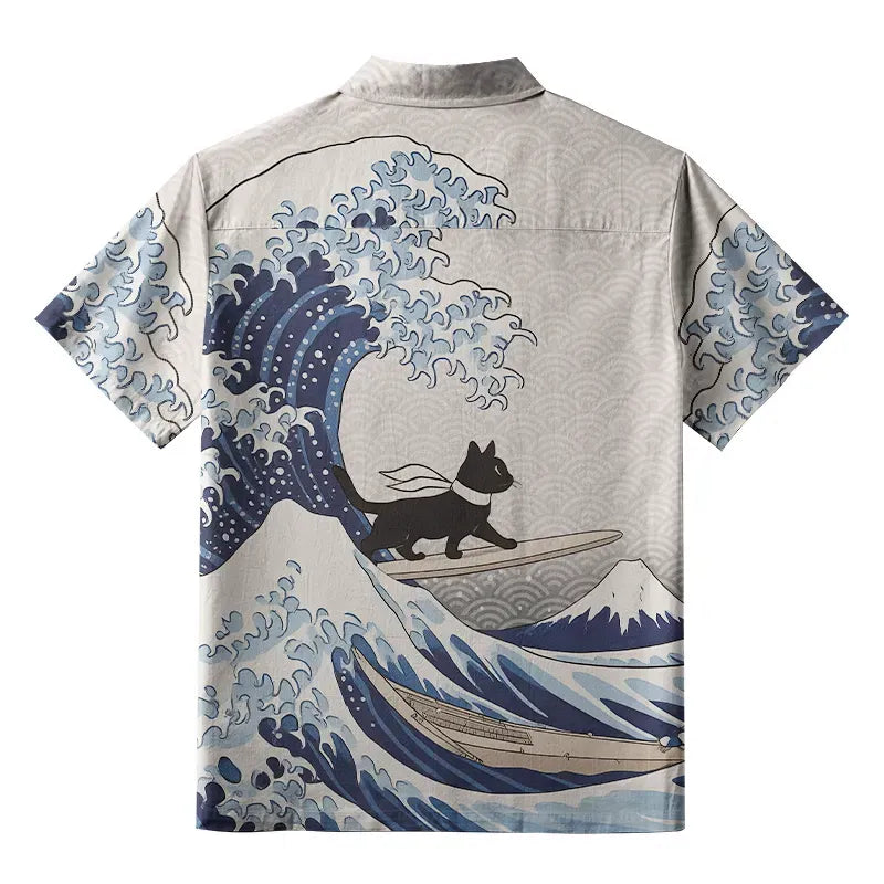 Japanese vintage button-up shirt for men