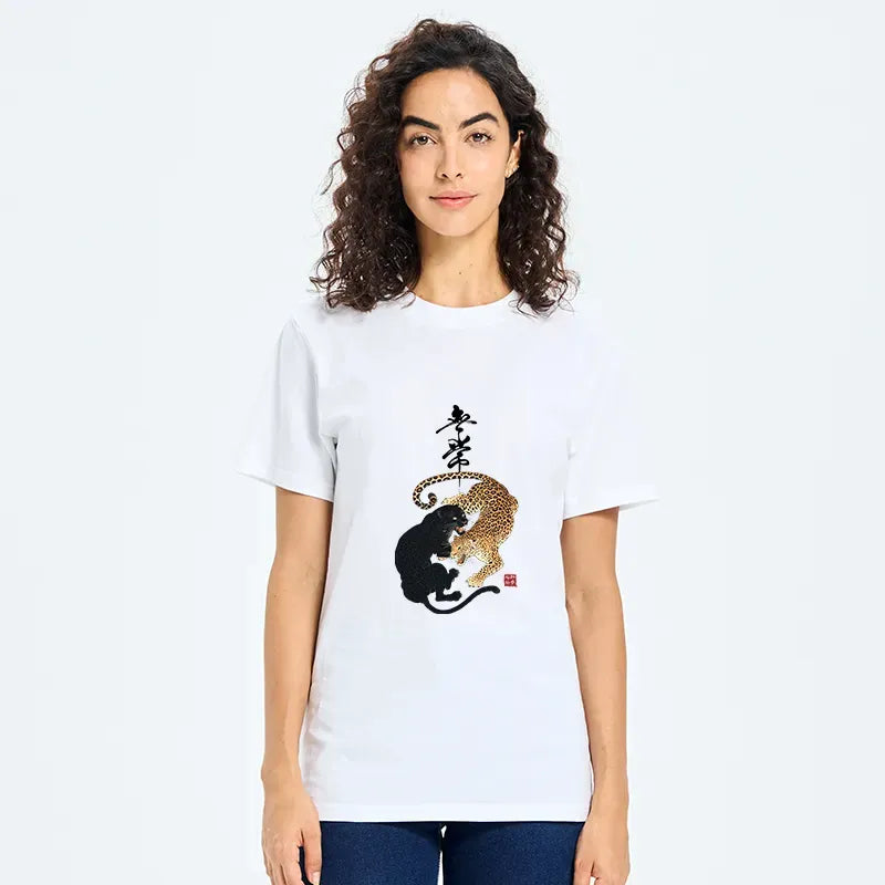 Kyoto-Lion Impermanence Balance-Leopard Classic T-Shirt