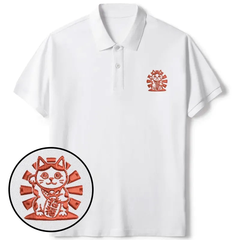 Lucky Cat Polo for Daily Wear Casual