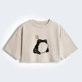 Frog Ukiyo-e Crop T-Shirt for Women