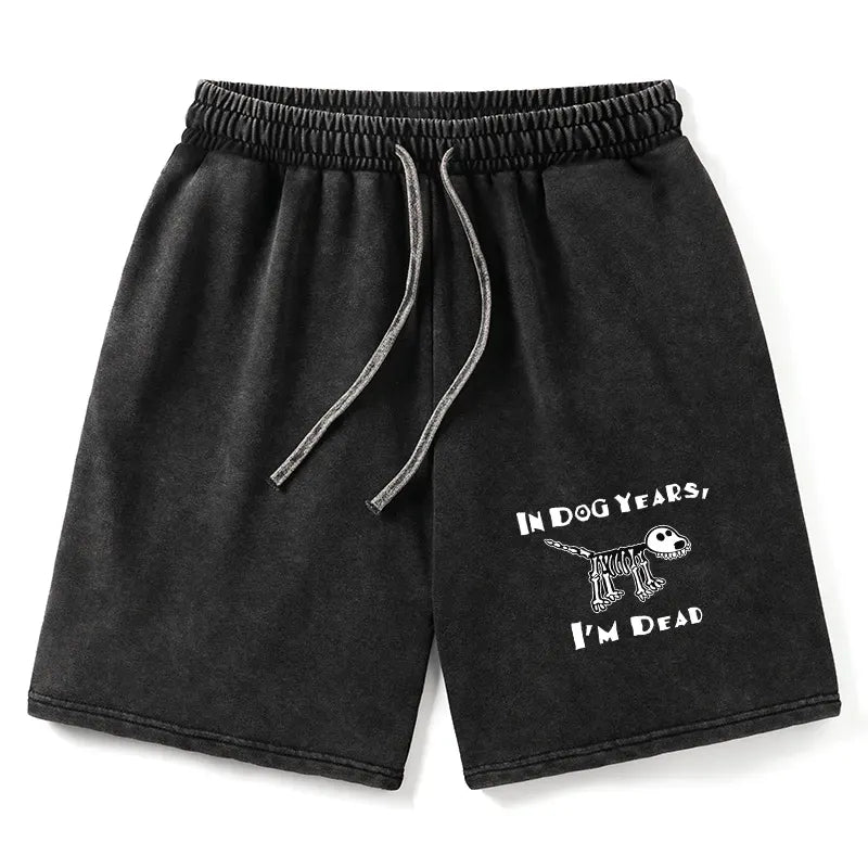 Funny meme washed shorts for daily wear