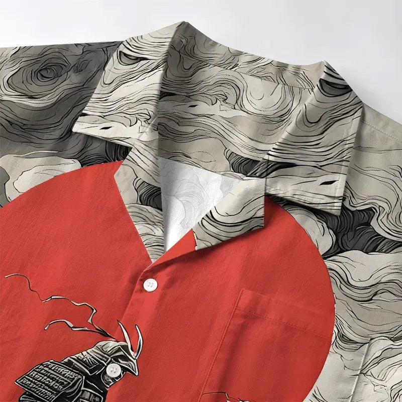 Vintage Kyoto Lion Hawaiian Shirt for Vacation