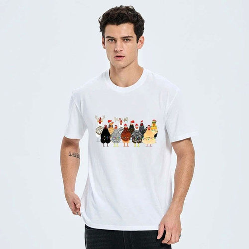 funny flock of chickens shirt for holiday