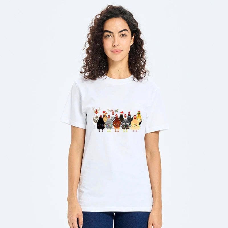 funny flock of chickens shirt for holiday
