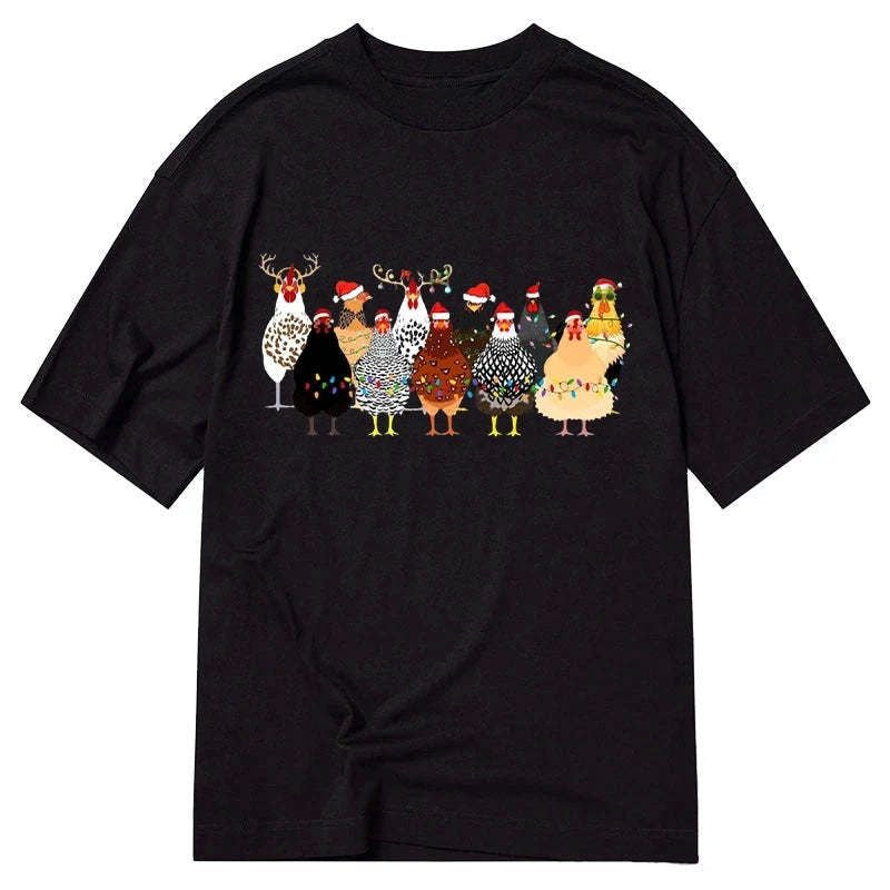 Kyoto-Lion A Flock Of Christmas Chickens Classic T-Shirt