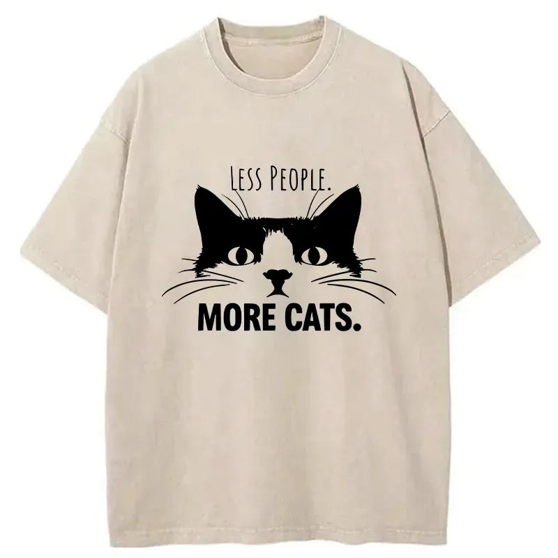 Less People More Cats T-Shirt Gift Idea