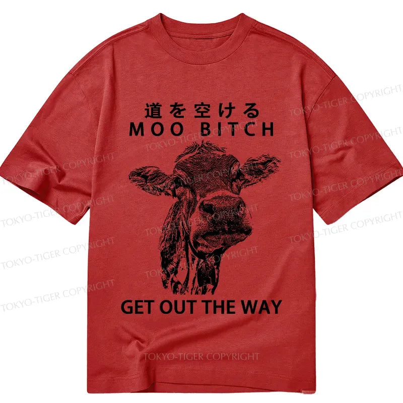 Kyoto Lion Funny Cow T-Shirt on Sale
