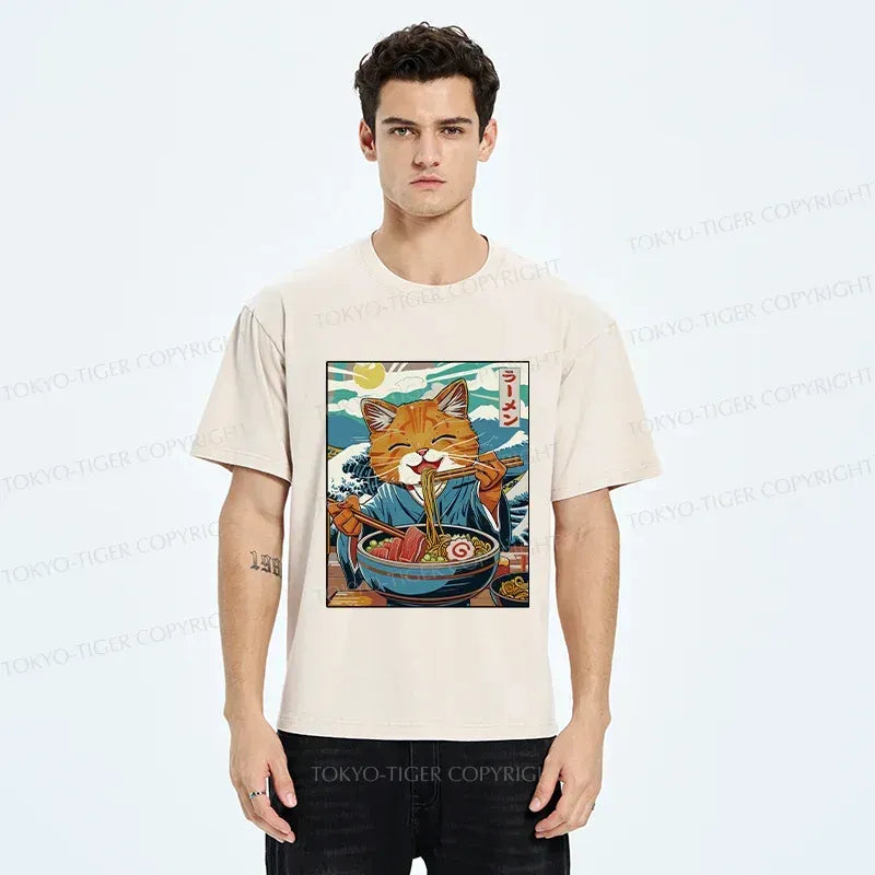 Vintage Japan Cat Tee Gift for Him