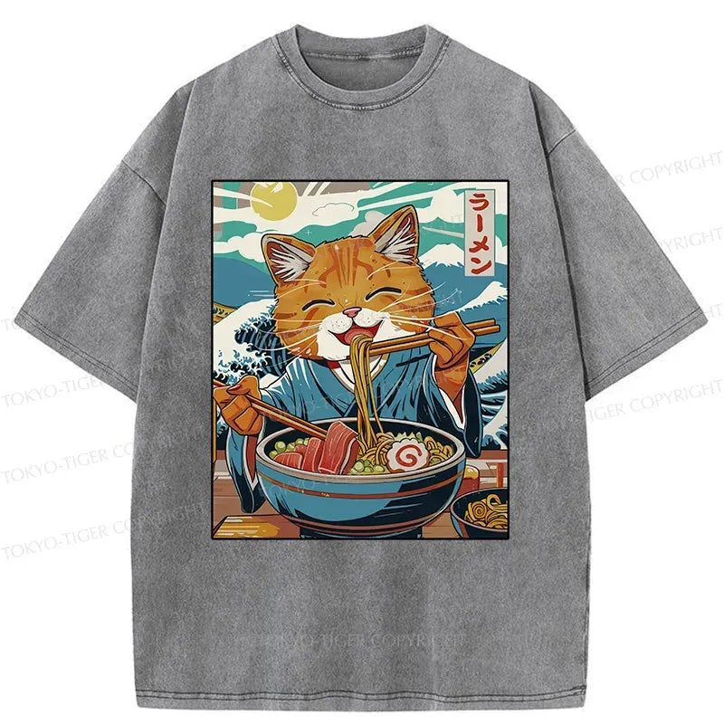 Vintage Japan Cat Tee Gift for Him