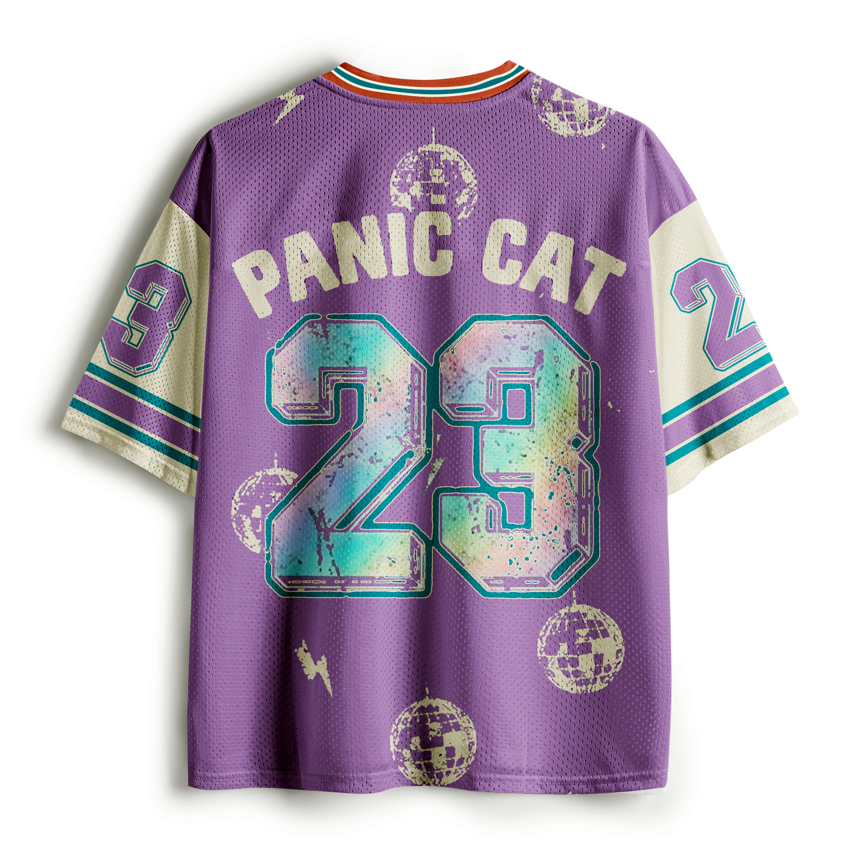 Anxious Kitty Disco Mesh Jersey for Streetwear
