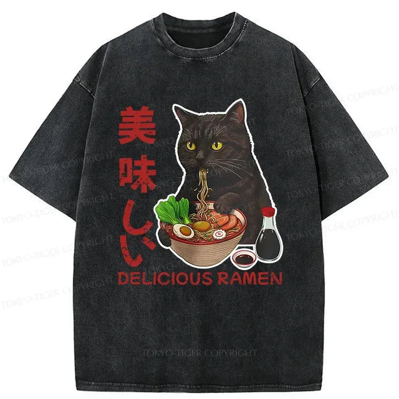 Washed Japanese T-Shirt for Daily Wear
