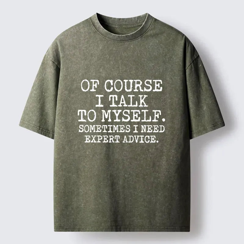 Kyoto-Lion I Need Expert Advice Washed T-Shirt