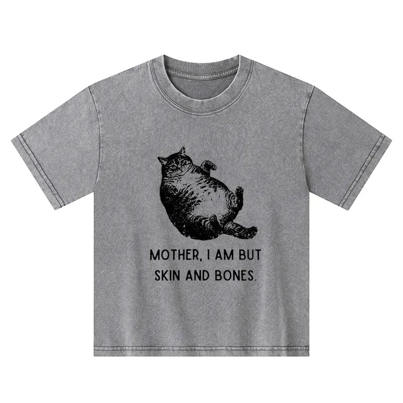 Overweight Cat Doting Owner Kids Tee