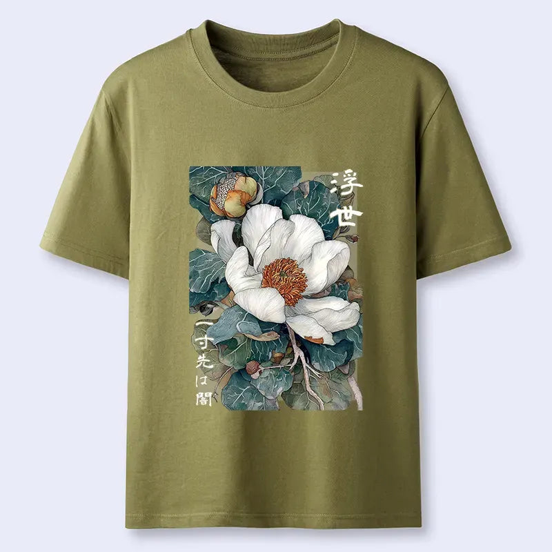 Ukiyoe Magnolia T-Shirt On Sale