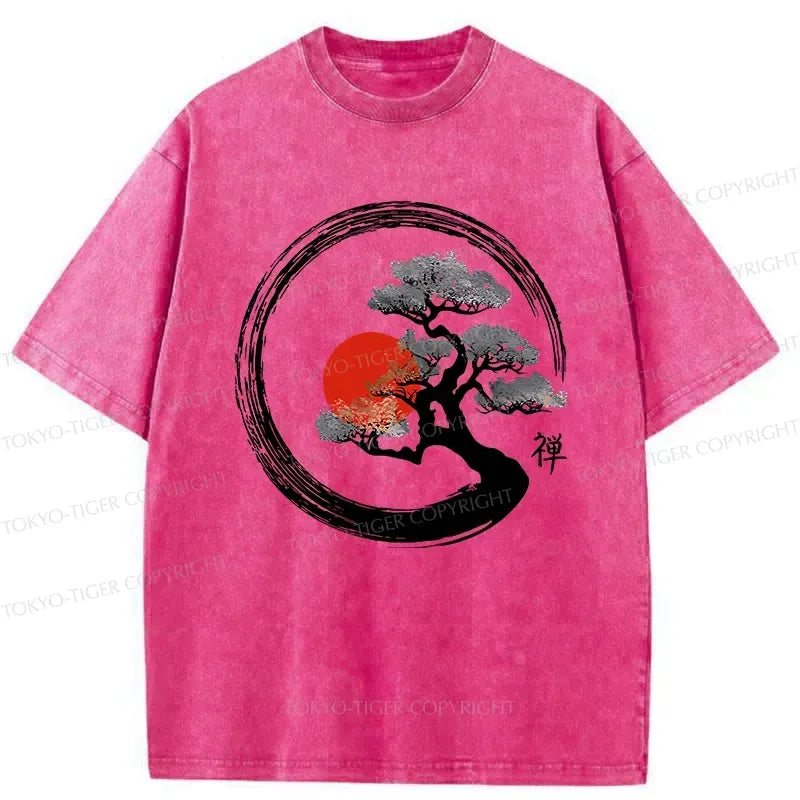 Kyoto-Lion Vintage Bonsai Tree Washed T-Shirt