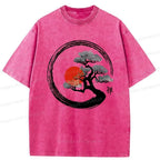 Kyoto-Lion Vintage Bonsai Tree Washed T-Shirt
