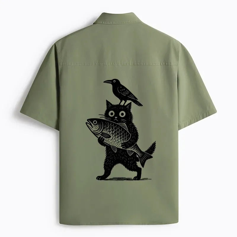 Japanese Lion Work Shirt for Daily Wear