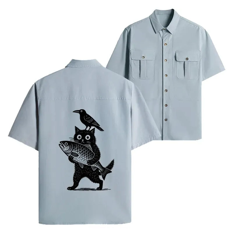 Japanese Lion Work Shirt for Daily Wear