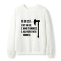 Kyoto-Lion Axe Joke Waffle Sweatshirt