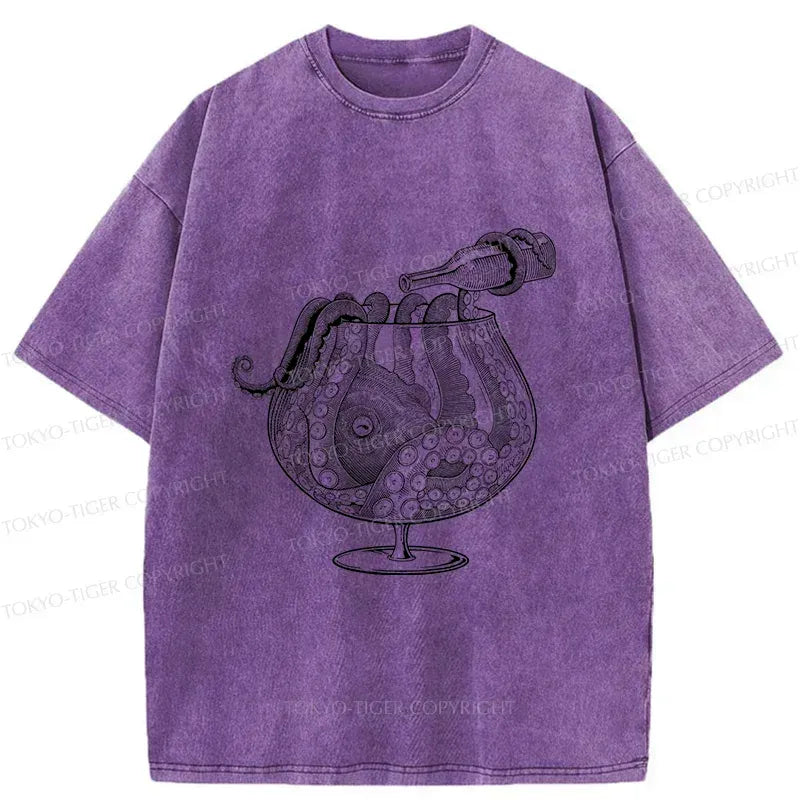 Japanese Vintage Octopus T-Shirt for Gift