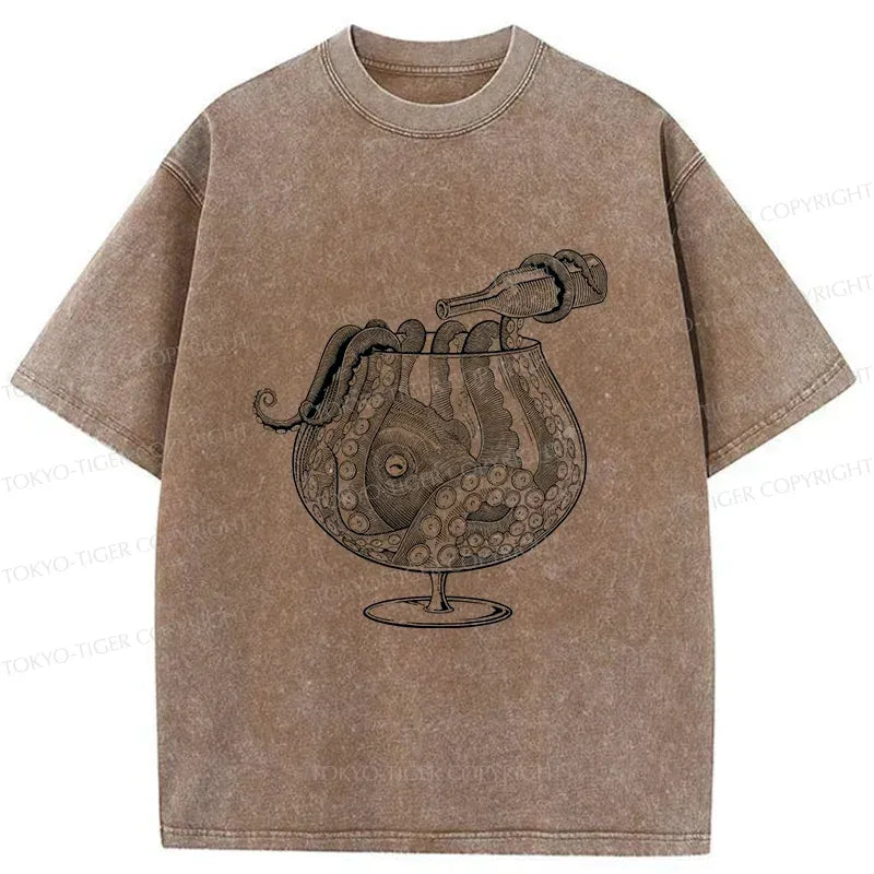 Washed Kyoto Lion T-Shirt Free Shipping