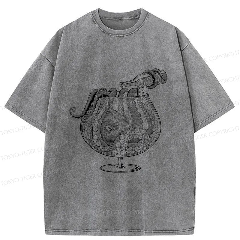 Washed Kyoto Lion T-Shirt Free Shipping
